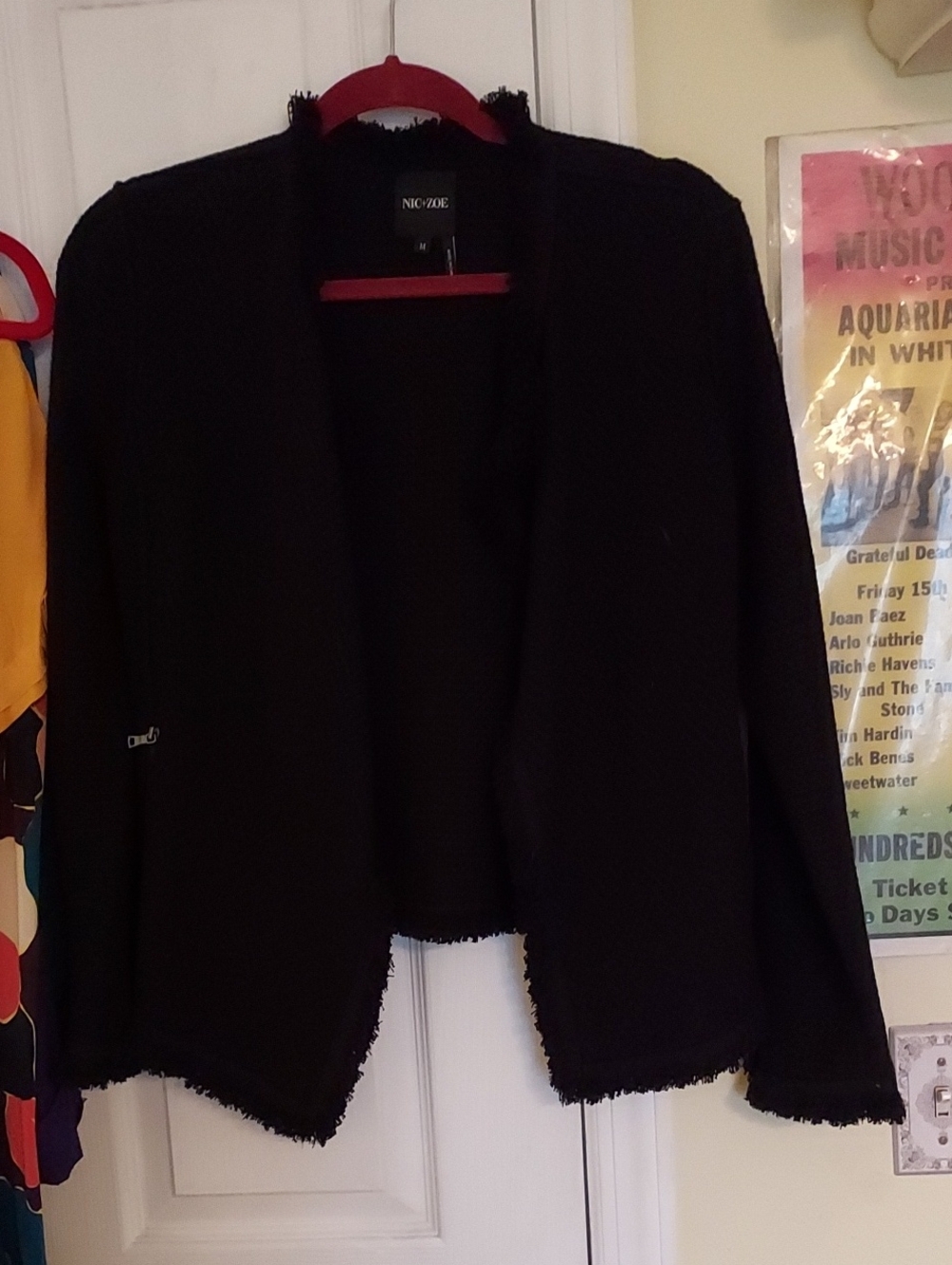 Nic & Zoe Womens Sweater/Jacket Black Sz M